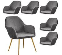 AQIGR Set of 1/2/4/6 Velvet Dining Chair Covers Slipcovers with Wingback Arms, Stretch Office Chair Slipcovers Moderne Curved Dining Chair Protector Covers, for Bar Party Armchair