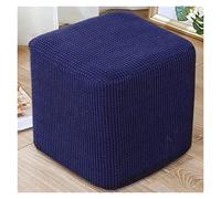AQIGR Square Ottoman Slipcover Footstool Protector Covers Stool Ottoman Covers Stretch with Elastic Bottom, Feature Textured Checked Fabric Machine Washable (Color : #5, Size : 38X38CM)