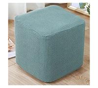 AQIGR Square Ottoman Slipcover Footstool Protector Covers Stool Ottoman Covers Stretch with Elastic Bottom, Feature Textured Checked Fabric Machine Washable (Color : #3, Size : 50x50cm)