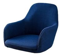 AQIGR Stretch Accent Chair Slipcover Curved Back Accent Kitchen Chair Covers Modern Arc Shaped Armrest Counter Height Bar Stools Covers Wing Back Chair Protector (Color : Navy blue, Size : 6PCS)