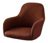 AQIGR Stretch Accent Chair Slipcover Curved Back Accent Kitchen Chair Covers Modern Arc Shaped Armrest Counter Height Bar Stools Covers Wing Back Chair Protector (Color : Brown, Size : 6PCS)