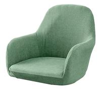 AQIGR Stretch Accent Chair Slipcover Curved Back Accent Kitchen Chair Covers Modern Arc Shaped Armrest Counter Height Bar Stools Covers Wing Back Chair Protector (Color : Mint green, Size : 6PCS)