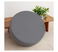 AQIGR Stretch Ottoman Cover Round Foot Stool Covers Slipcover, Sofa Foot Pouffe Protector Non Slip With Elastic Bottom Washable(Color 5,Diameter 80 x H 20CM)