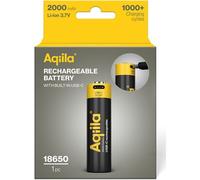Aqiila 18650 USB-C Rechargable Battery 3.7V 2000mAh Li-Ion (1x)