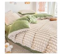 AQIOERH Bedding Set Winter Three-dimensional Double Rabbit Plush Flannel Four Piece Fitted Sheet Warm Bedroom Sheets And Duvet Covers Bedding Set(6,Set-15M Bed 4set)