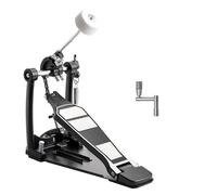 AQJUNONG Bass Drum Pedal, Double Chain Drive, Kick Drum Pedal with Adjustable Beater and Drum Key (AQ-BDP-FK)