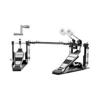 AQJUNONG Double Bass Drum Pedal, Double Chain Drive, Double Kick Drum Pedal with Adjustable Beater and Drum Key (AQ-DBDP-FK)