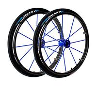 Aqkgtj 24in Wheelchair Rear Wheels, Wheel Replacement for Wheelchair, Pneumatic Tire Caster for Hospital, Aluminum Hub, 2 Pcs (Color : Blue)