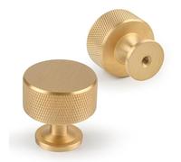 AQKKNY 5 Pack Gold Kitchen Cabinet Knobs Knurled Dresser Drawer Knobs Knurled Door Pulls for Vanity Table Cupboard Closet Kitchen Hardware Gold