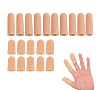 aqlbhz 20pcs Silicone Finger Protectors,Gel Finger Cots Silicone Finger Cover Cap Finger Sleeves for Dry Skin Thumb Protector Finger Bandages Finger Support for Finger Cracking Finger Trigger.