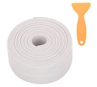 aqlbhz 3.2m Simple Seal Tape Peel and Stick Bathroom Sealant Waterproof Caulk Tape With Scraper Tool Sealant Strip Waterproof Sealing Tape for Kitchen Sink Bathroom Wall Floor Bathtub Toilet