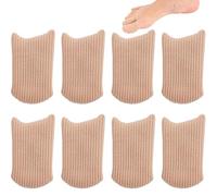 aqlbhz 8PCS Toe Protectors for Women Big Toe Protectors for Men Women Foot Care Toe Caps Adjustable Cuttable Gel Toe and Finger Cap Toe Sleeves Cushions Prevent Pain Relief(L)