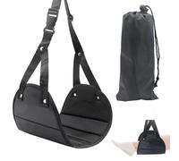 aqlbhz Travel Accessories Airplane Footrest, Adjustable Foot Hammock Under Desk, Portable Foot Hammock for Office Home Airplane Travel Car, Black