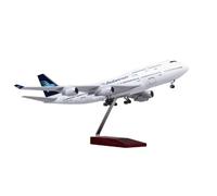 AQMUZE 1 150 Scale Model Die Cast Resin Aircraft For Boeing B747 Garuda Indonesia Airlines With Lights And Wheels Miniatures Set(No light)