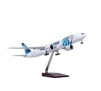 AQMUZE 1:157 Scale Resin Model For EgyptAir Boeing B777 Die-cast Aircraft With Lights And Wheels For Static Series Display Miniatures Set(No light)