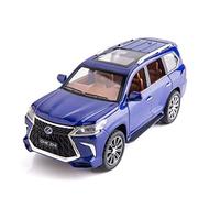 AQMUZE 1 24 For Lexus 570 Zinc Alloy Car Decoration Model Detachable Toy Gift(Blue)