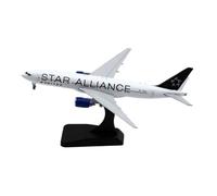 AQMUZE 1 400 For Airlines StarAlliance Boeing B777-200ER Aircraft Collection Miniature Airplane Boys Toys Miniatures Set