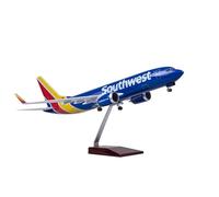 AQMUZE 1 85 Scale Die-cast Southwest Airlines For Boeing 737 Resin Aircraft Model With Lights And Wheels Miniatures Set(No light)