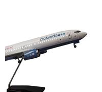 AQMUZE 1 85 Scale For Russian Victory Airlines Boeing 737 Aircraft Aviation Die-cast Resin Collection Display Model Miniatures Set(With light)