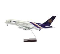 AQMUZE 47 Cm Resin Die Cast 1 160 For Thai Dragon Boat Boeing B747 Aircraft Model With Lights And Wheels Static Display Miniatures Set(With light a380)