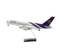 AQMUZE 47 Cm Resin Die Cast 1 160 For Thai Dragon Boat Boeing B747 Aircraft Model With Lights And Wheels Static Display Miniatures Set(No light a380)