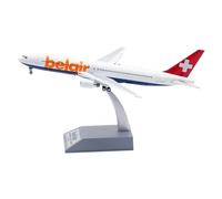 AQMUZE Alloy Collectible Plane Gift1:200 For Belair Boeing B767-300ER Diecast Aircraft Jet Model HB-ISE With Stand Miniatures Set