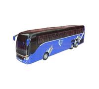 AQMUZE For Business Bus Alloy Model Simulated Bus Open Door Sound & Light Birthday Gift(Black and blue)
