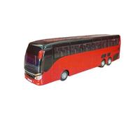 AQMUZE For Business Bus Alloy Model Simulated Bus Open Door Sound & Light Birthday Gift(Black and red)