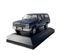 AQMUZE For Chevrolet Suburb 1988 1:43 Scale Classic Blue Round Line C/K Truck Wagon Gmt 400 Alloy Model Car Follower