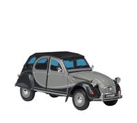AQMUZE For Citroen 2CV 6 Charleston Classic Car 1:24 Alloy Die Casting Model Simulated Home Decor Gifts(Grey)