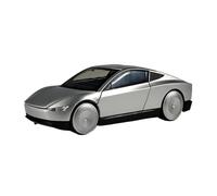 AQMUZE For Cybercab Robotaxi Driverless Taxi 1:32 Alloy Car Model Die-Cast Sound And Light Decoration(Silver)