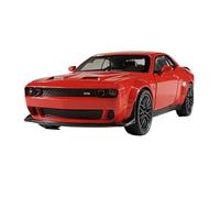 AQMUZE For Dodge Challenger Hellcat 1:32 Metal Car Sound & Light Model Home Fashion Decoration Birthday Gift(Red)