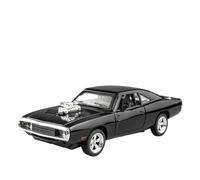 AQMUZE For Dodge Charger1970s 1:32 Aleación Modelo Coche Deportivo Coche De Lujo Sonido Y Luz Boomerang Regalo Recomendado(Black)