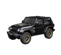 AQMUZE For Jeep Wrangler Rubicon Convertible SUV 1:18 Alloy Car Model Die-cast Metal Car Sound And Light Decorations(Black)