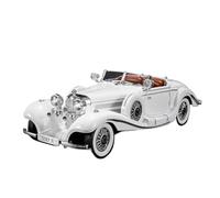 AQMUZE For Mercedes Benz 500K 1:18 Alloy Luxury Car Molded Die Cast Metal Retro Car Simulation Sound And Light Collection(White)