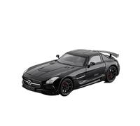 AQMUZE For Mercedes Benz SLS Sports Car 1:24 Alloy Die Casting Model Simulated Sound And Light Home Decoration Gifts(Black)