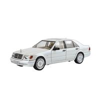 AQMUZE For Mercedes Benz W140 S320 SEL1:24 Alloy Vintage Car Model Metal Vehicle Car Collection Model Sound & Light(White)