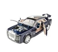 AQMUZE For Rolls-Royce Sweptail 1:24 Metal Model Die Casting Simulated Sound And Light Collectible Decorative Gifts(Blue)