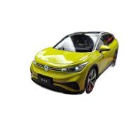 AQMUZE For Volkswagen ID4 ID.4 X SUV 1:18 Alloy New Energy Vehicle Model Die Casting Metal Model Simulation Collection(Yellow)