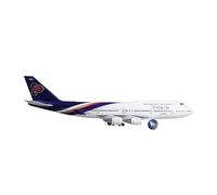 AQMUZE Resin Die-cast 1 160 Scale Thai Boeing B747 Aircraft Model With Lights And Wheels Static Display Model Miniatures Set(No light b747)