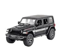 AQMUZE Suitable For Jeep Wrangler Off-road 1:22 Alloy Car Model Die-casting Sound And Light Interior Home Decorations(Black)
