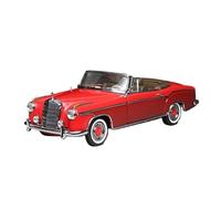 AQMUZE Suitable For Mercedes-Benz 1960 220 SE Sunstar Convertible 1:18 Die-cast Alloy Static Model Collectible Home Decoration(Red)