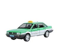 AQMUZE Suitable For Volkswagen Santana Taxi 1:24 Alloy Model Die-cast Sound And Light Decoration(Green)