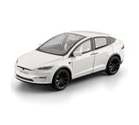 AQMUZE Tesla X 1:24 Alloy Car Model Simulation Gullwing Simulation Home Door Light Decoration(White)