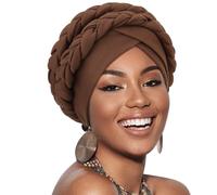 AQOKKA African Women Turban Caps Pre-Tied Twisted Turbans Head Scarf for Women Hair Wraps Cover Beanie Cancer Chemo Headwear