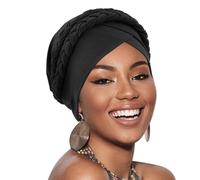 AQOKKA African Women Turban Caps Pre-Tied Twisted Turbans Head Scarf for Women Hair Wraps Cover Beanie Cancer Chemo Headwear