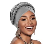AQOKKA African Women Turban Caps Pre-Tied Twisted Turbans Head Scarf for Women Hair Wraps Cover Beanie Cancer Chemo Headwear