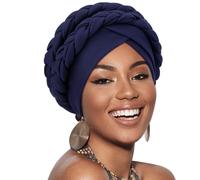 AQOKKA African Women Turban Caps Pre-Tied Twisted Turbans Head Scarf for Women Hair Wraps Cover Beanie Cancer Chemo Headwear