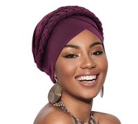 AQOKKA African Women Turban Caps Pre-Tied Twisted Turbans Head Scarf for Women Hair Wraps Cover Beanie Cancer Chemo Headwear