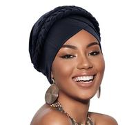 AQOKKA African Women Turban Caps Pre-Tied Twisted Turbans Head Scarf for Women Hair Wraps Cover Beanie Cancer Chemo Headwear